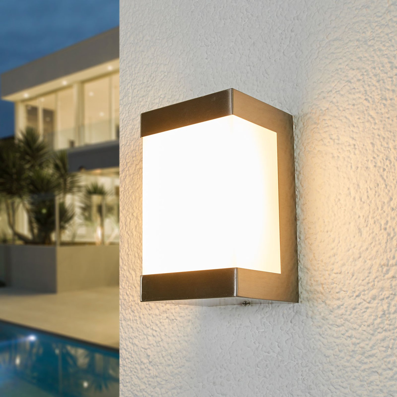 LED-utevegglampe Severina i rustfritt stål