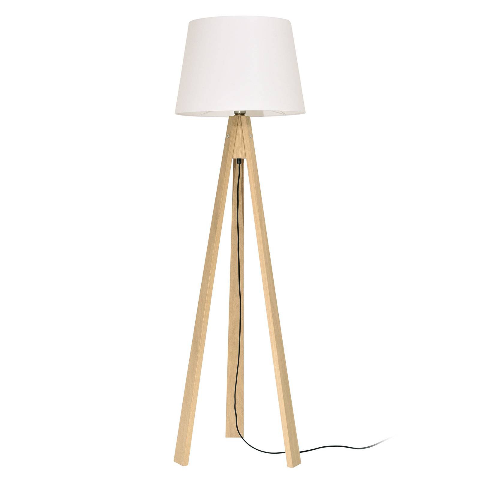 Erlkönig Prinz gulvlampe, eik natur, hvit skjerm