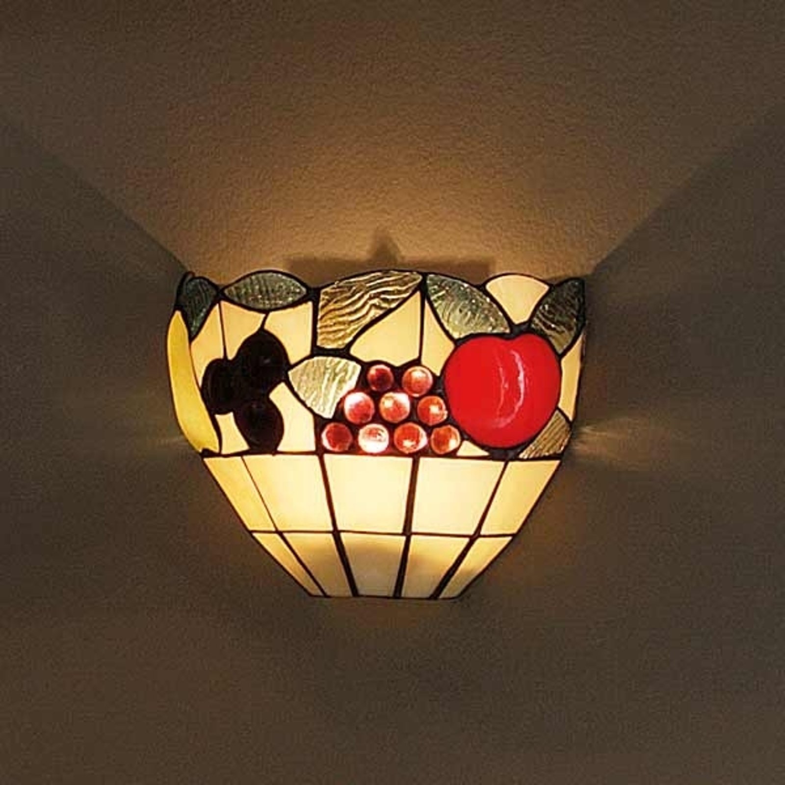Vegglampe AMIRA i Tiffanystil
