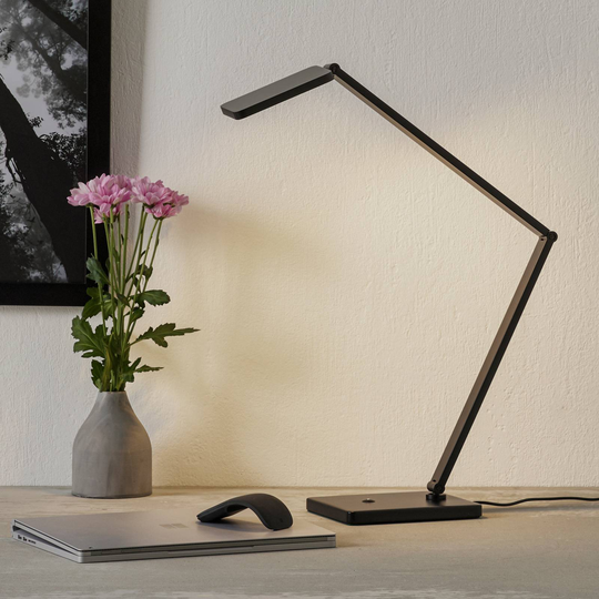 Justerbar LED-skrivebordslampe Linus, svart
