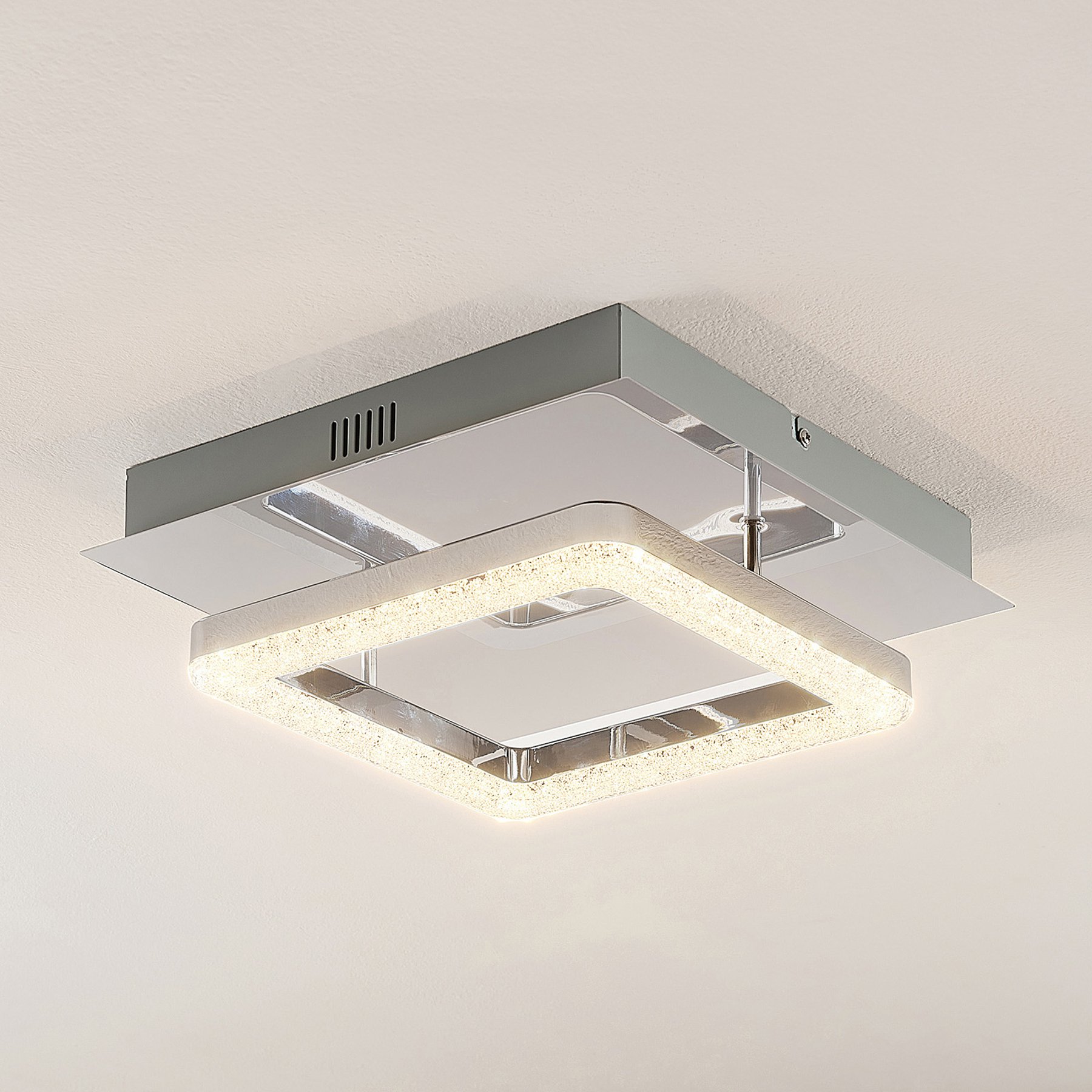 Lindby Charleen LED-taklampe, forkrommet