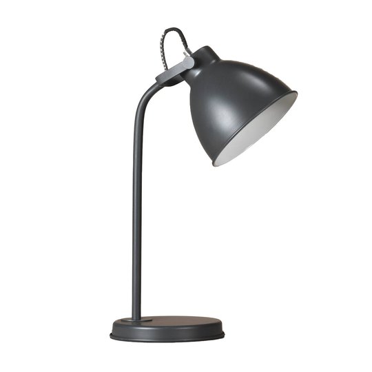 Oslo bordlampe av grått, lakkert metall