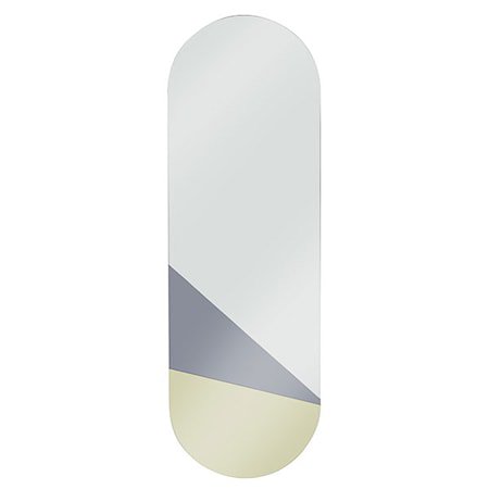 Oval Speil Gull/Grå L