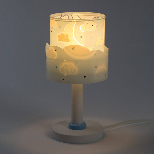 Bordlampe til barnerom Moon, blå