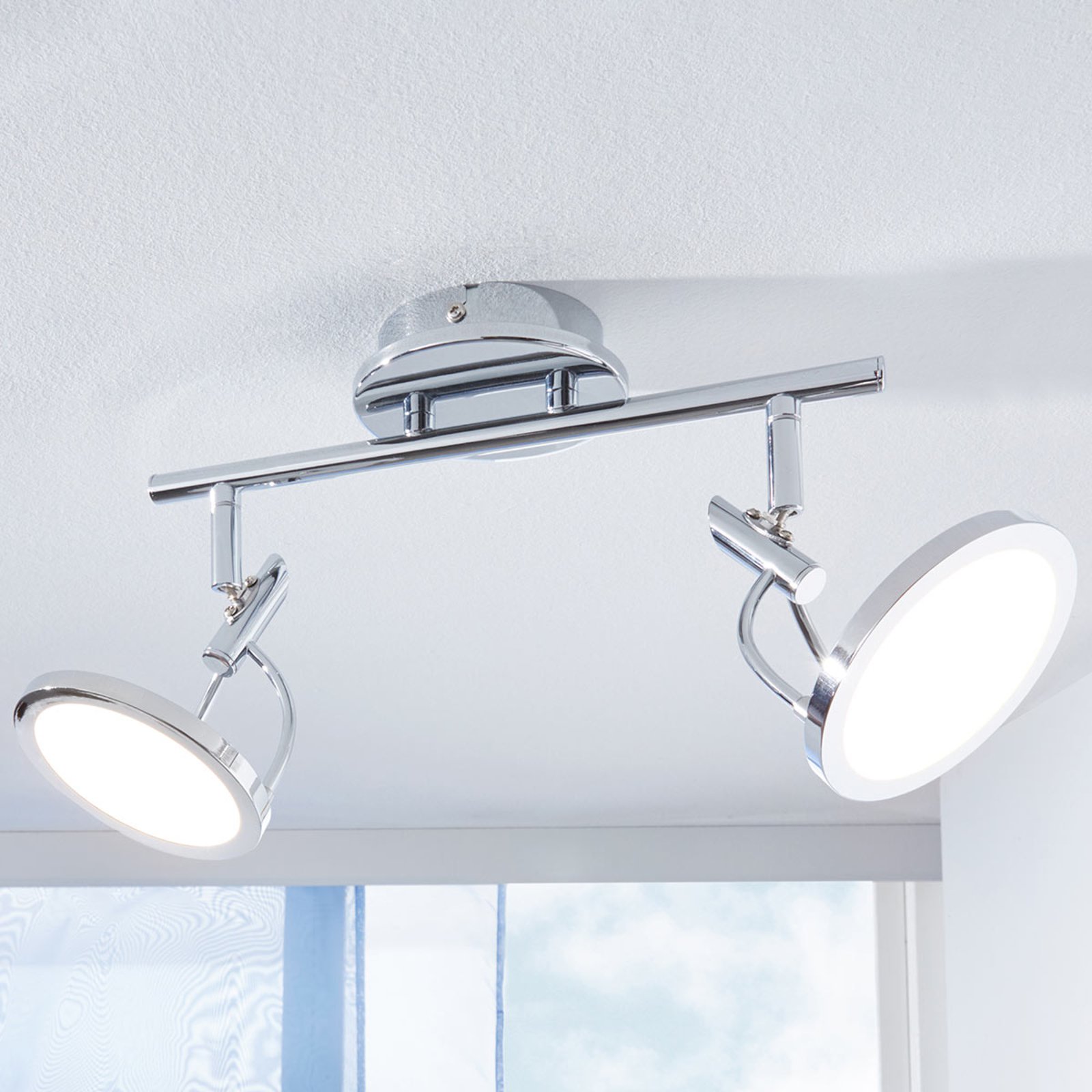 LED- takspot Jorne, forkrommet, 2 lyskilder