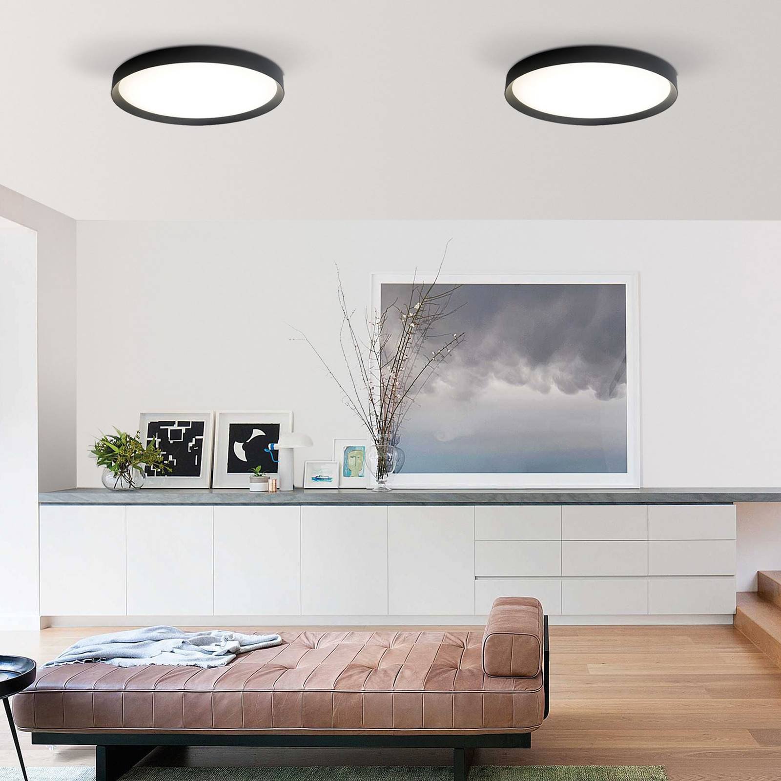 LED-taklampe Minsk DALI Ø 60cm Casambi svart