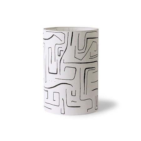 printed cilinder lamp shade black lines ø25