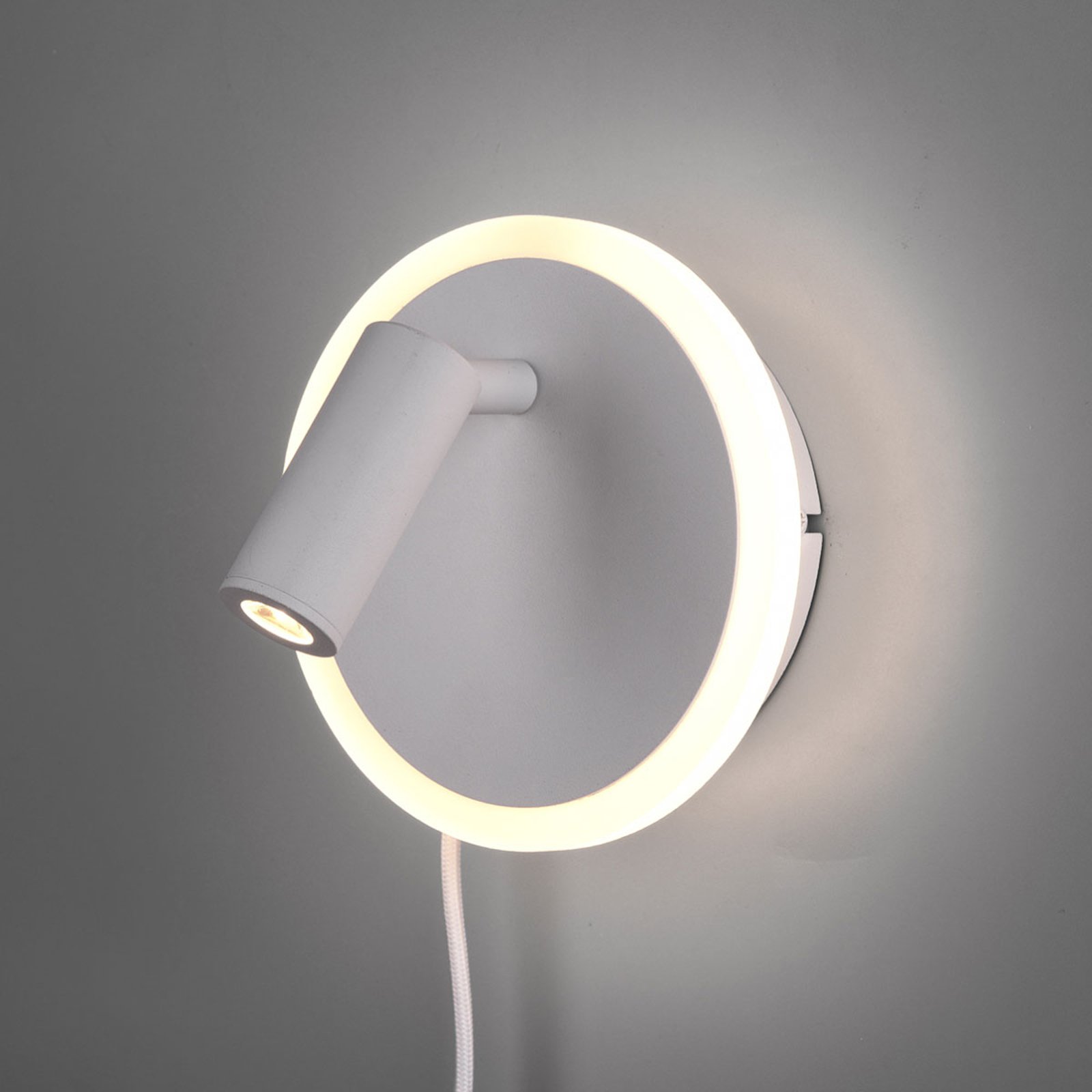 LED-vegglampe Jordan, 2 lyskilder, hvit