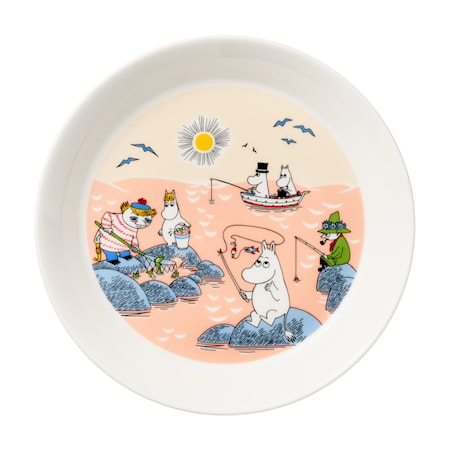 Mumin tallerken 19 cm, Fiske