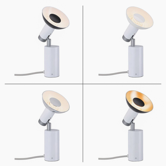Paulmann Runa bordlampe, hvit/grå