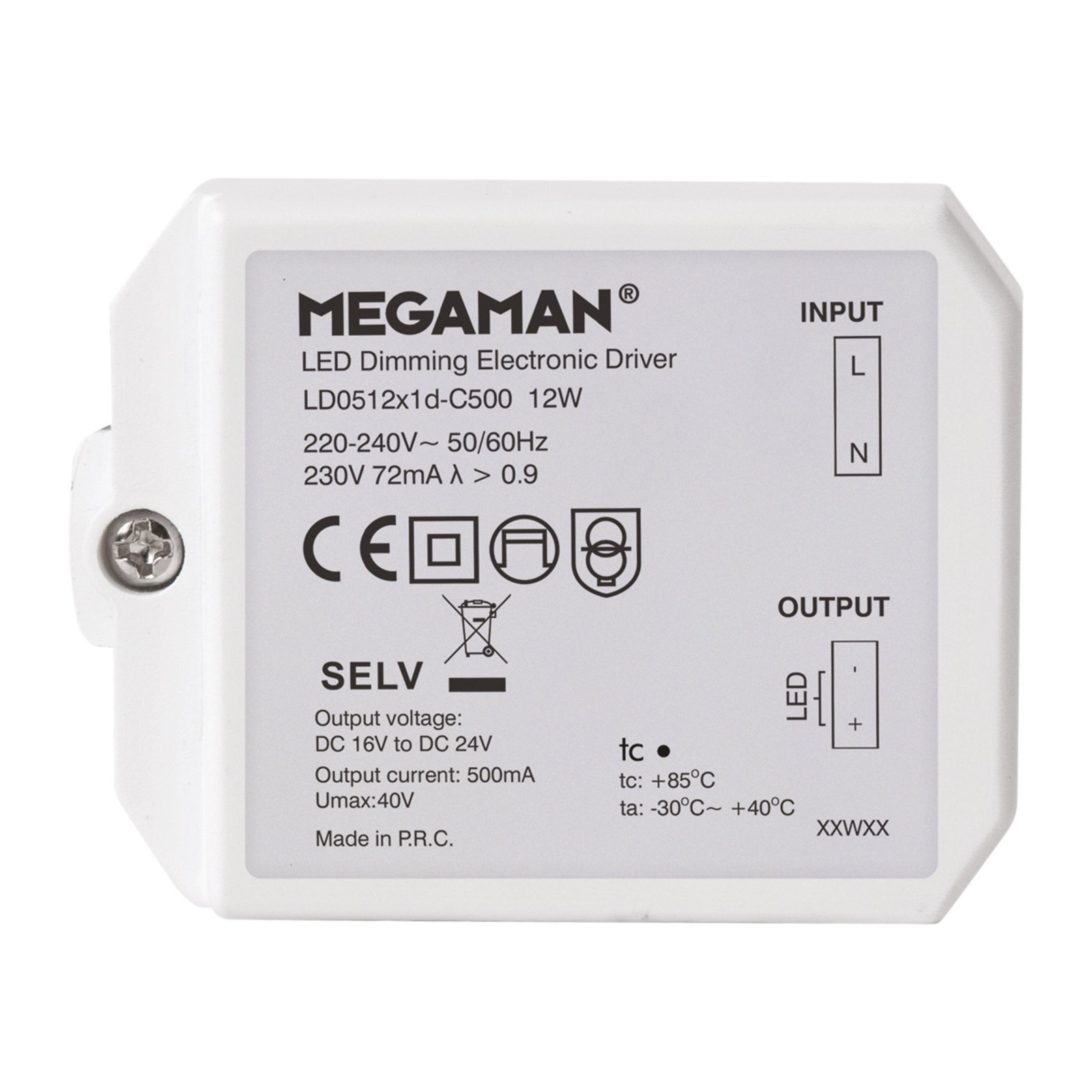 LED-driver for Rico HR, dimbar, 12 W
