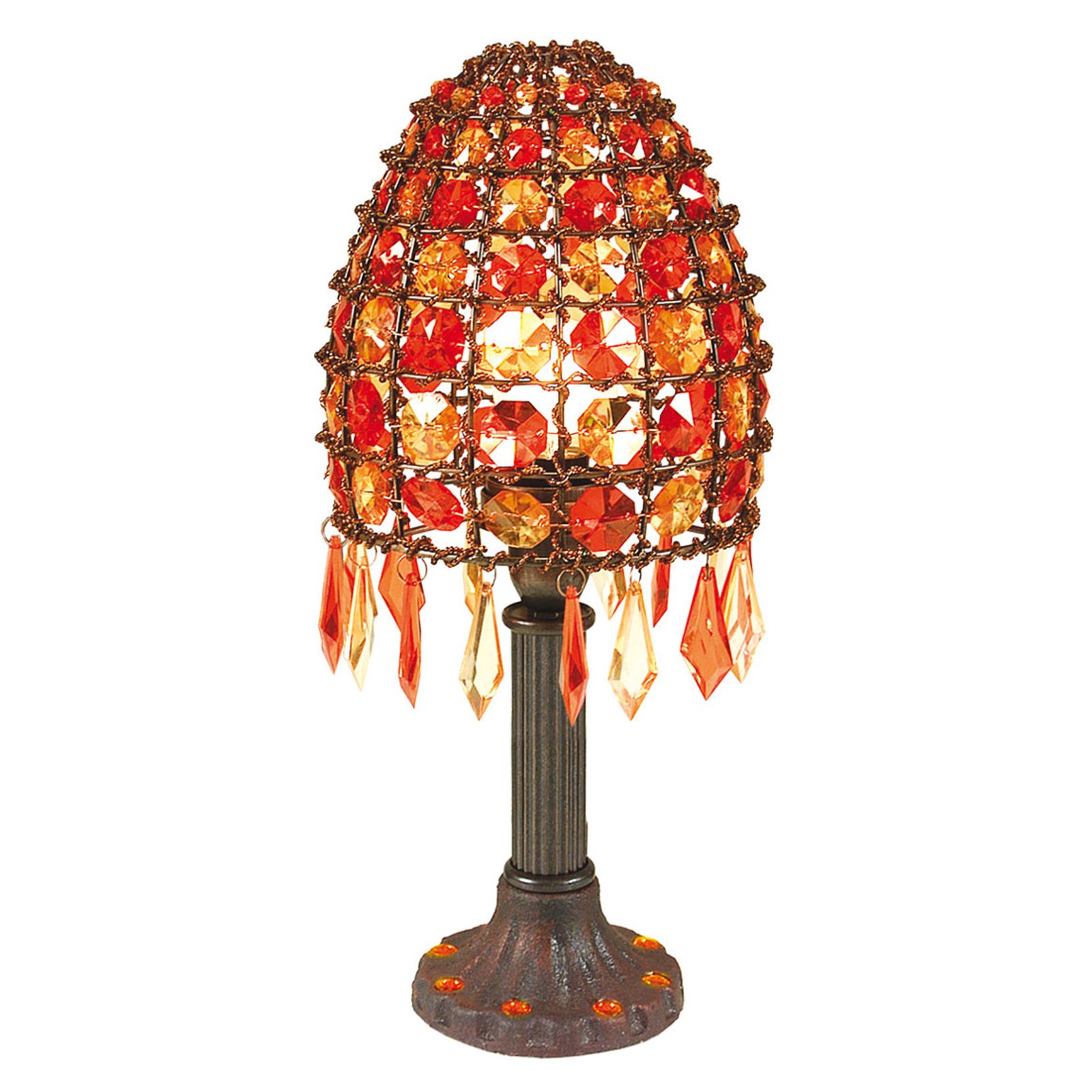 Bordlampe Bella med perler høyde 35 cm