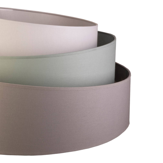 Gulvlampe Trio monocolor, tekstil, grå, Ø45cm