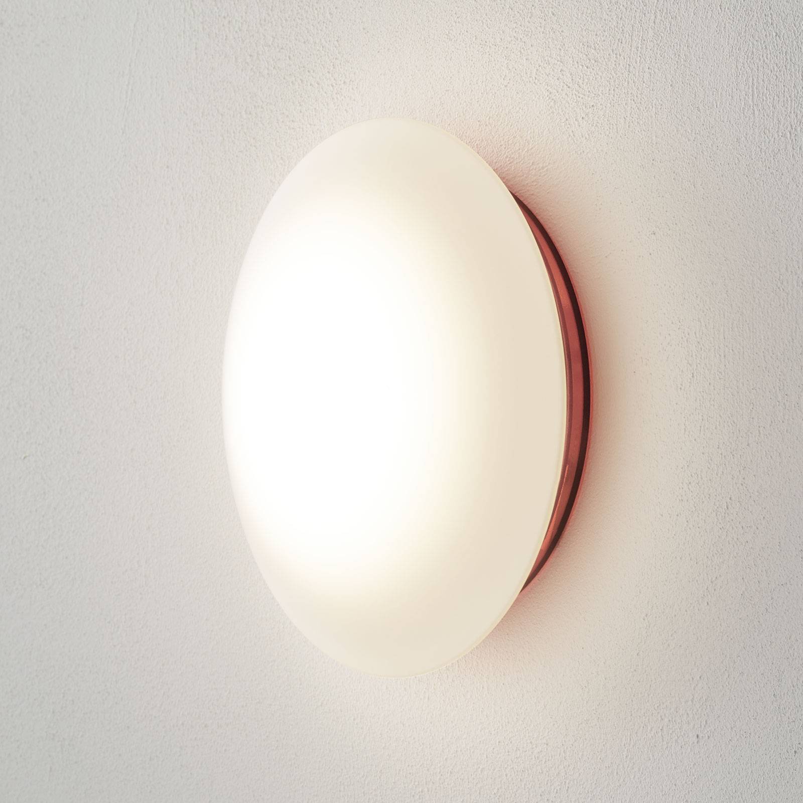 Base i rødt - LED-vegglampe til IP44