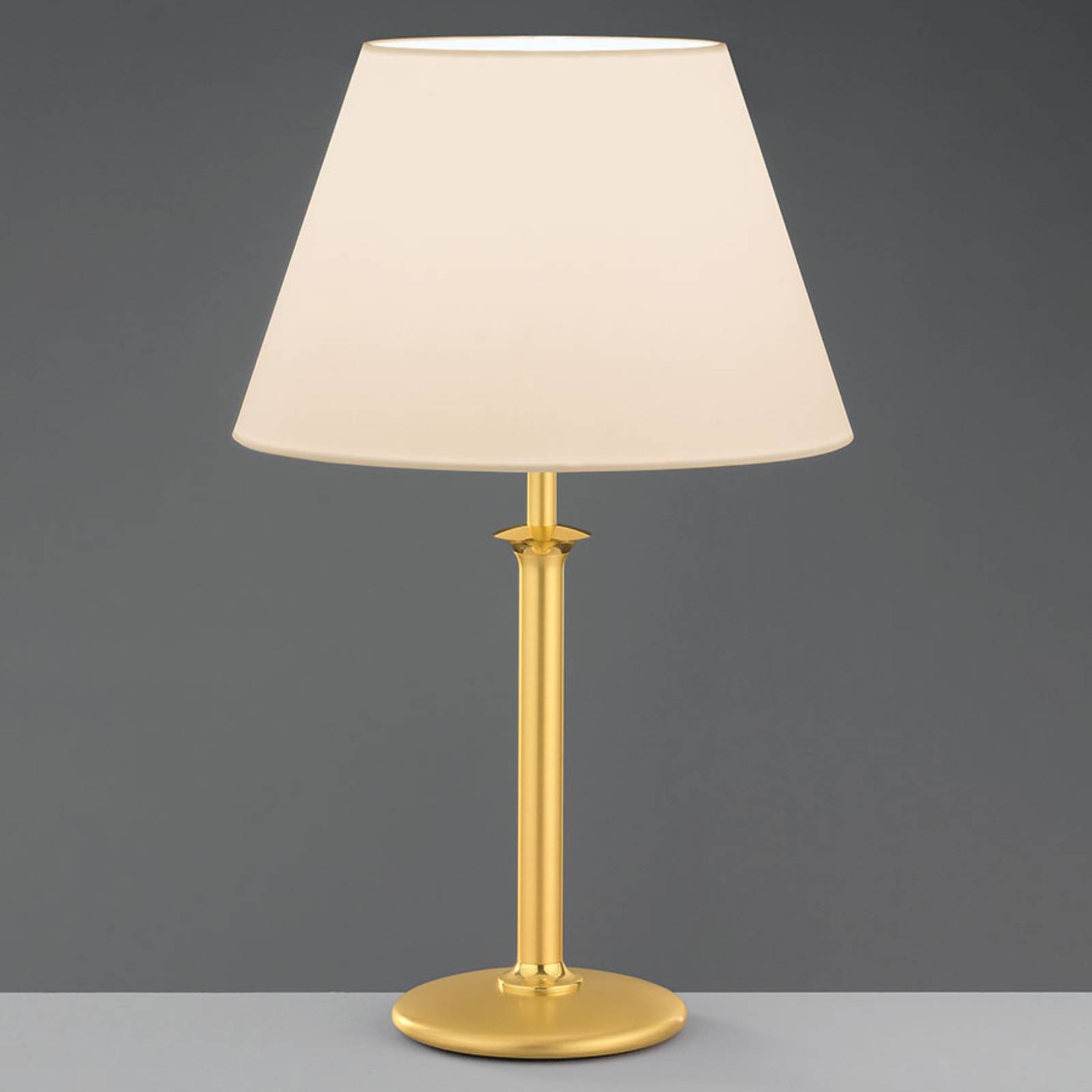 Chintz-bordlampe Royce, 44 cm, krem