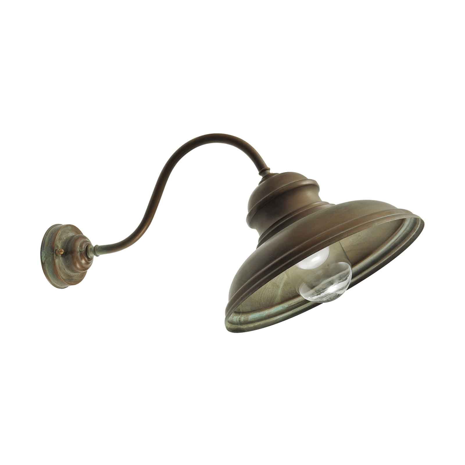 Mill 1591 utendørs vegglampe antikk messing/klar