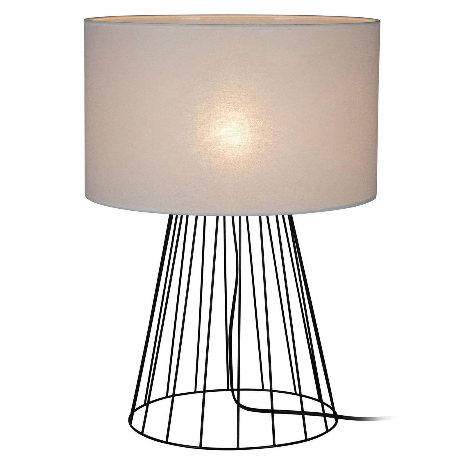 Bordlampe Valene med tekstilskjerm, høyde 69,5 cm