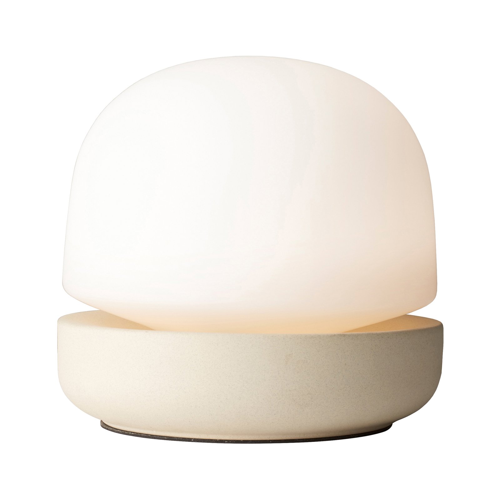 Menu Stone bordlampe, sand, opalglass