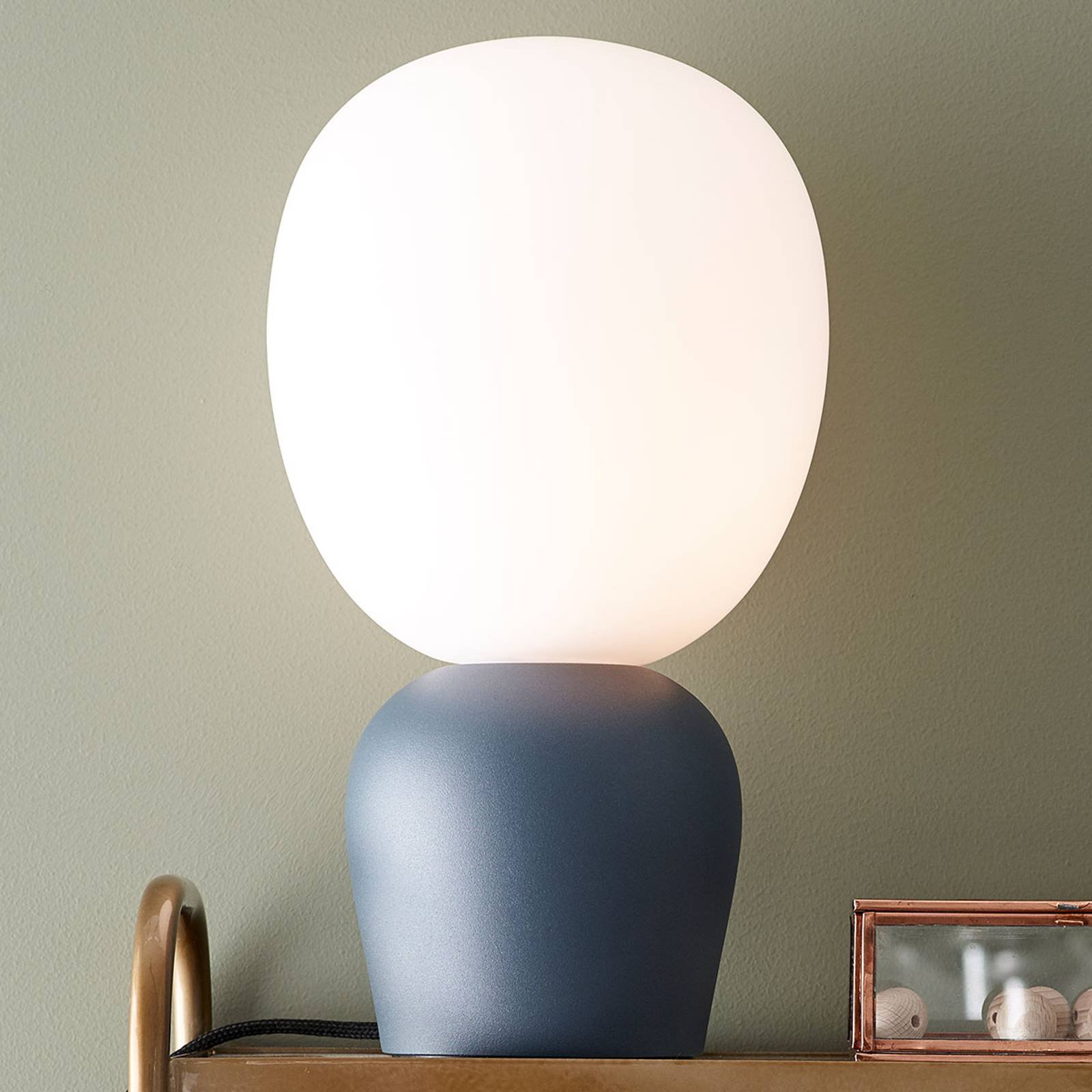 Bordlampe Buddy, azurblå