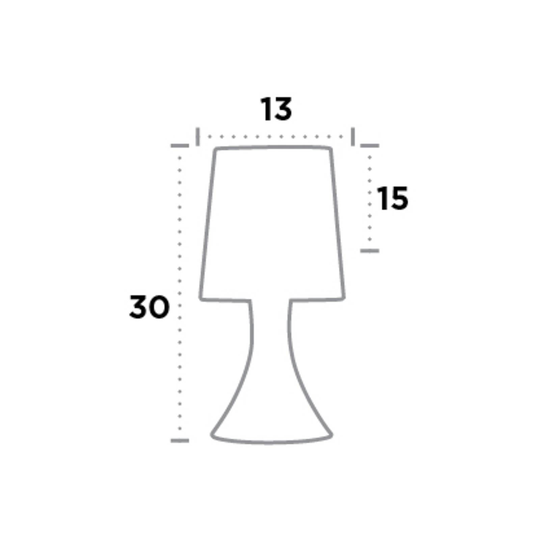 Bordlampe Touch 3922, sølv satinert