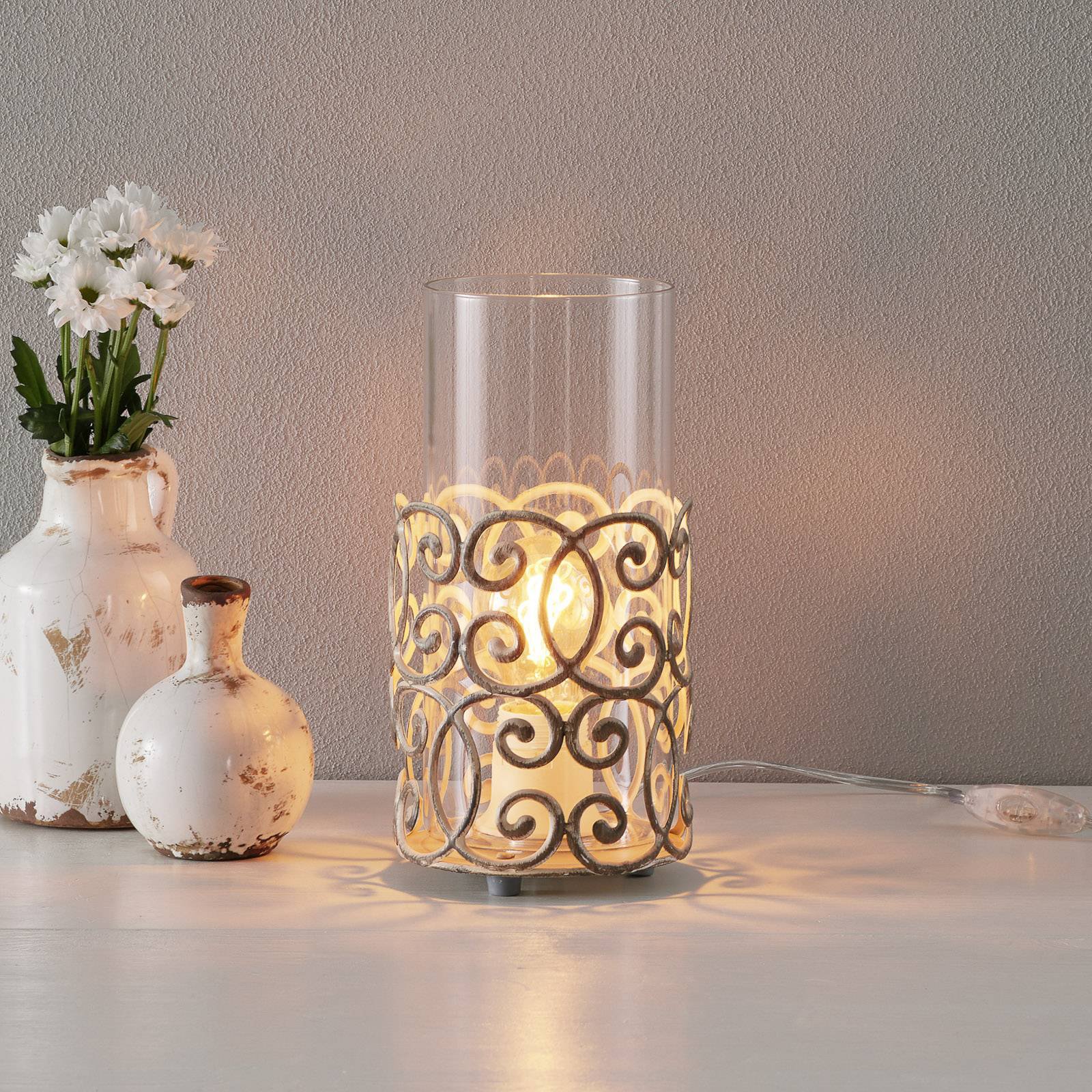 Vakker bordlampe Vintage