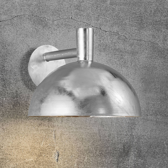 Utevegglampe Arki krom saltvannsresistent Ø 35 cm
