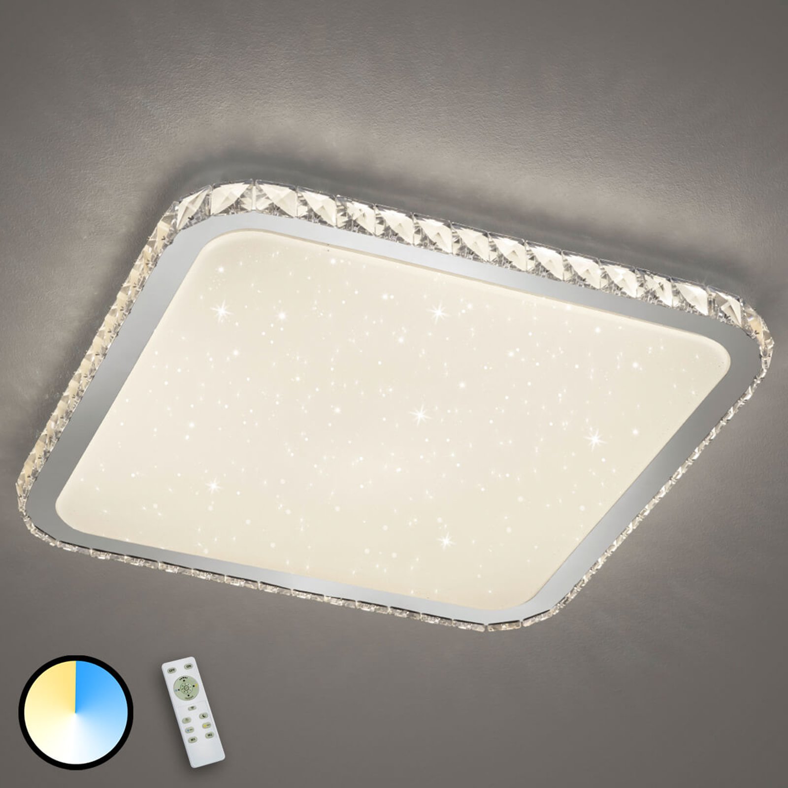 Sapporo - LED-taklampe inkl. fjernkontroll