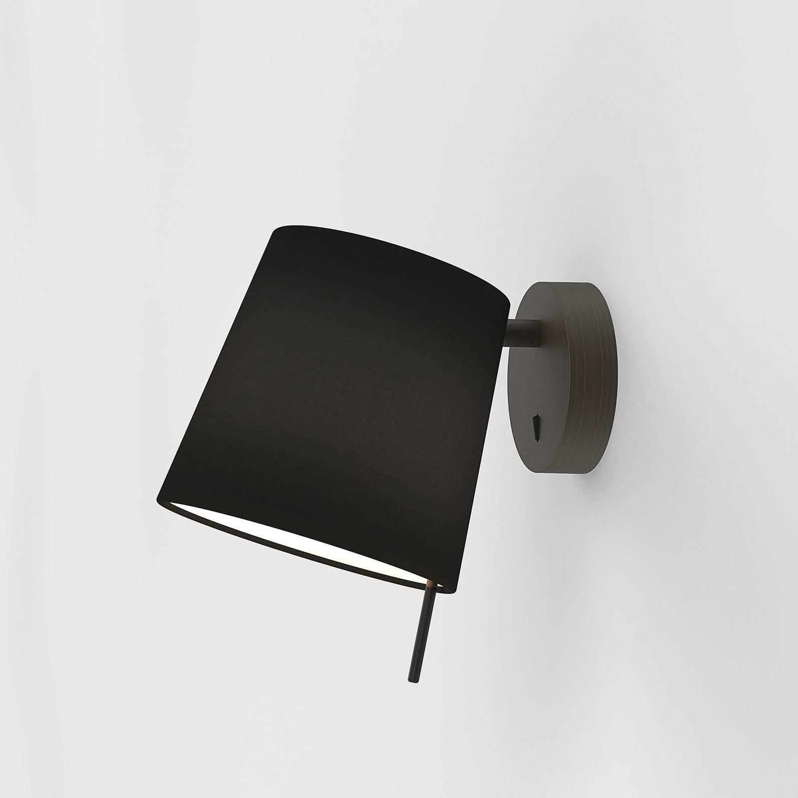 Vegglampe Mitsu Wall Bronze, svart skjerm