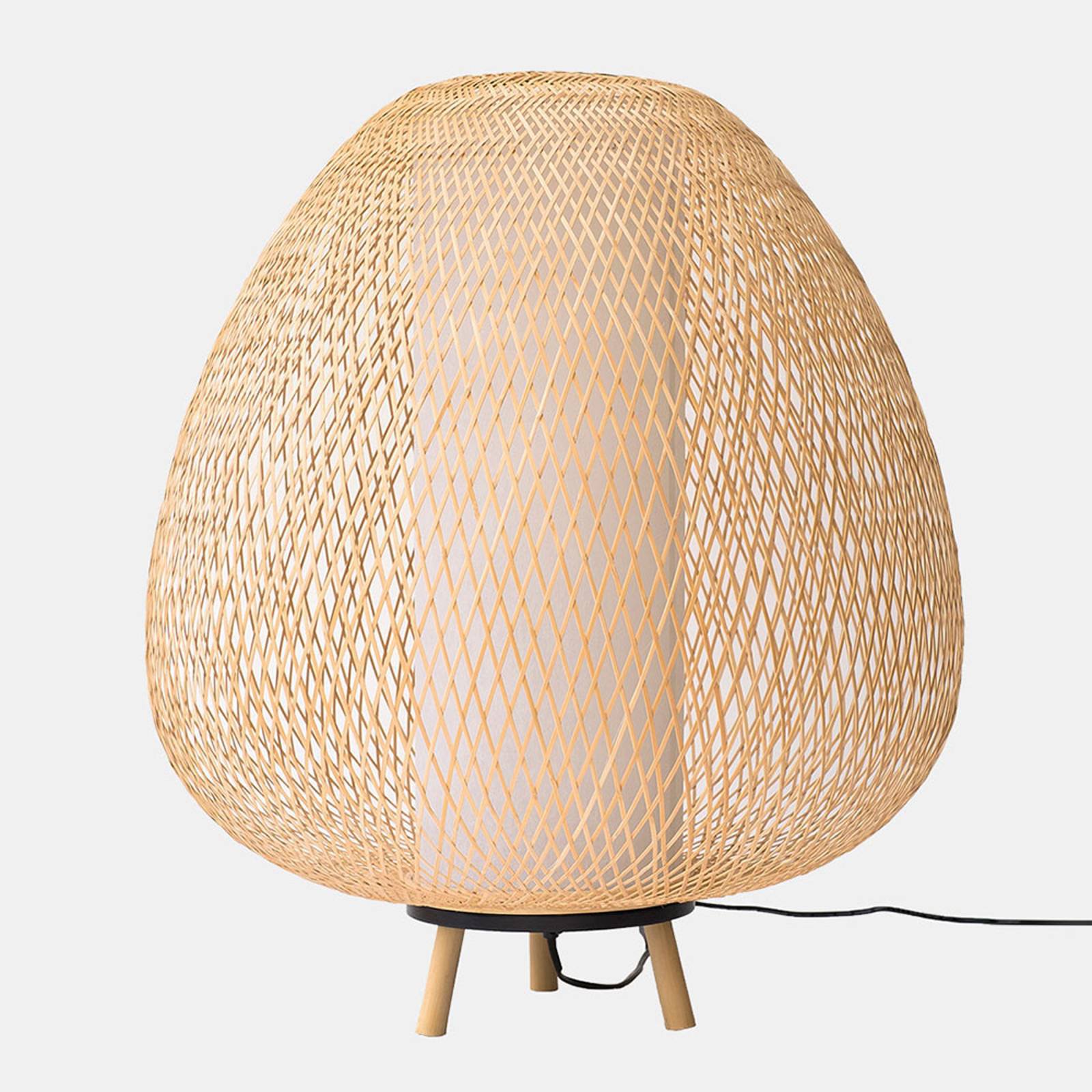 Gulvlampe Kwiggy Egg, natur
