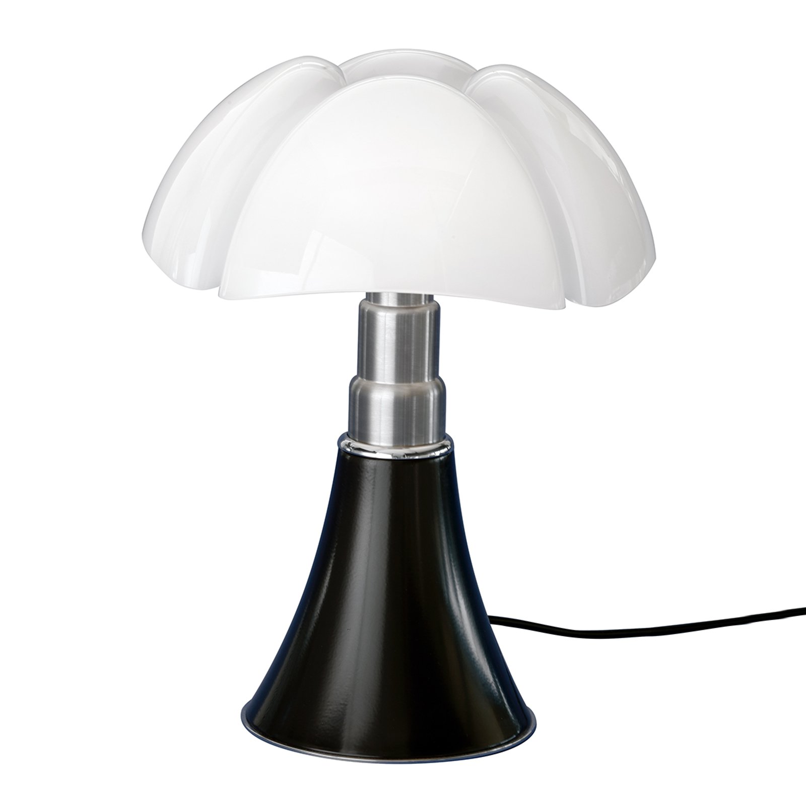 Høyderegulerbar bordlampe PIPISTRELLO, svart