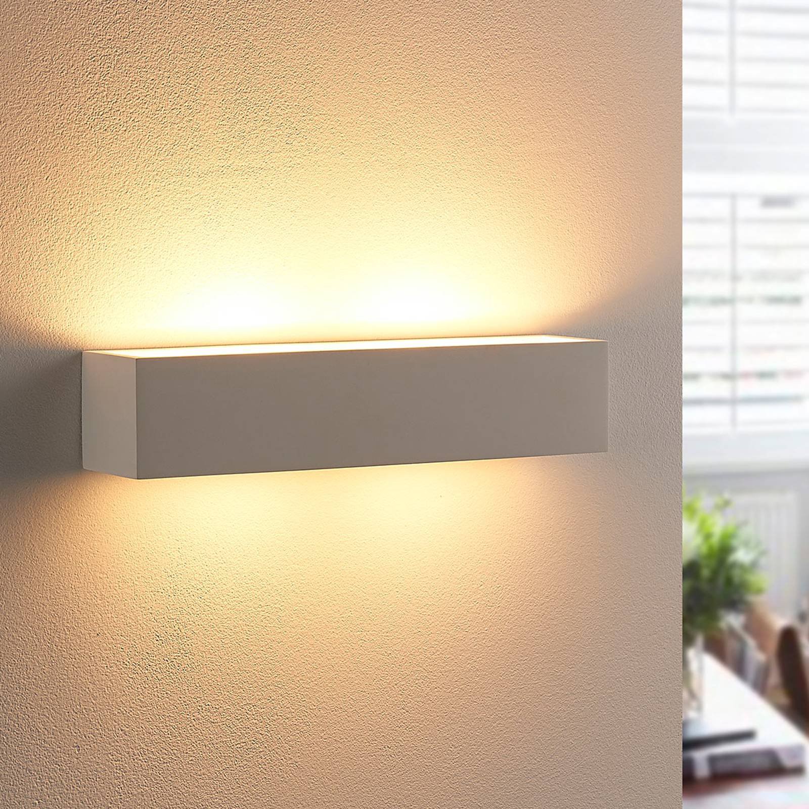 Vegglampe i gips Tjada med G9-LED-pærer