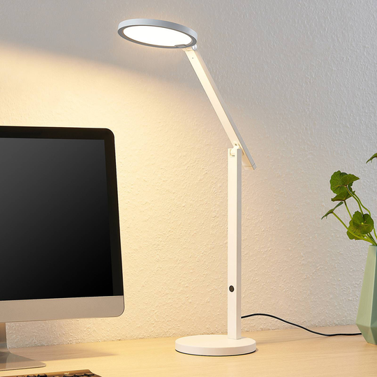 Lucande Felkano LED-bordlampe, hvit