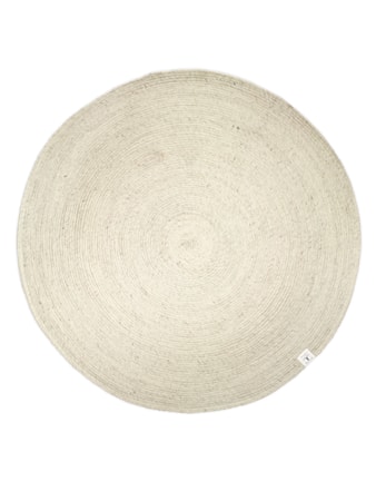 Teppe Merino Rund Hvit - 160 cm