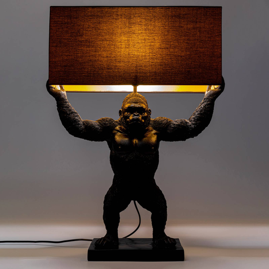KARE Animal King Kong bordampe med tekstilskjerm