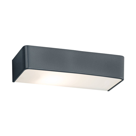 Vegglampe Rauma, grå, bredde 40 cm