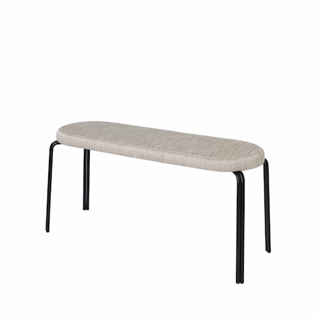 Oda 2-seters Benk Tekstil Svart