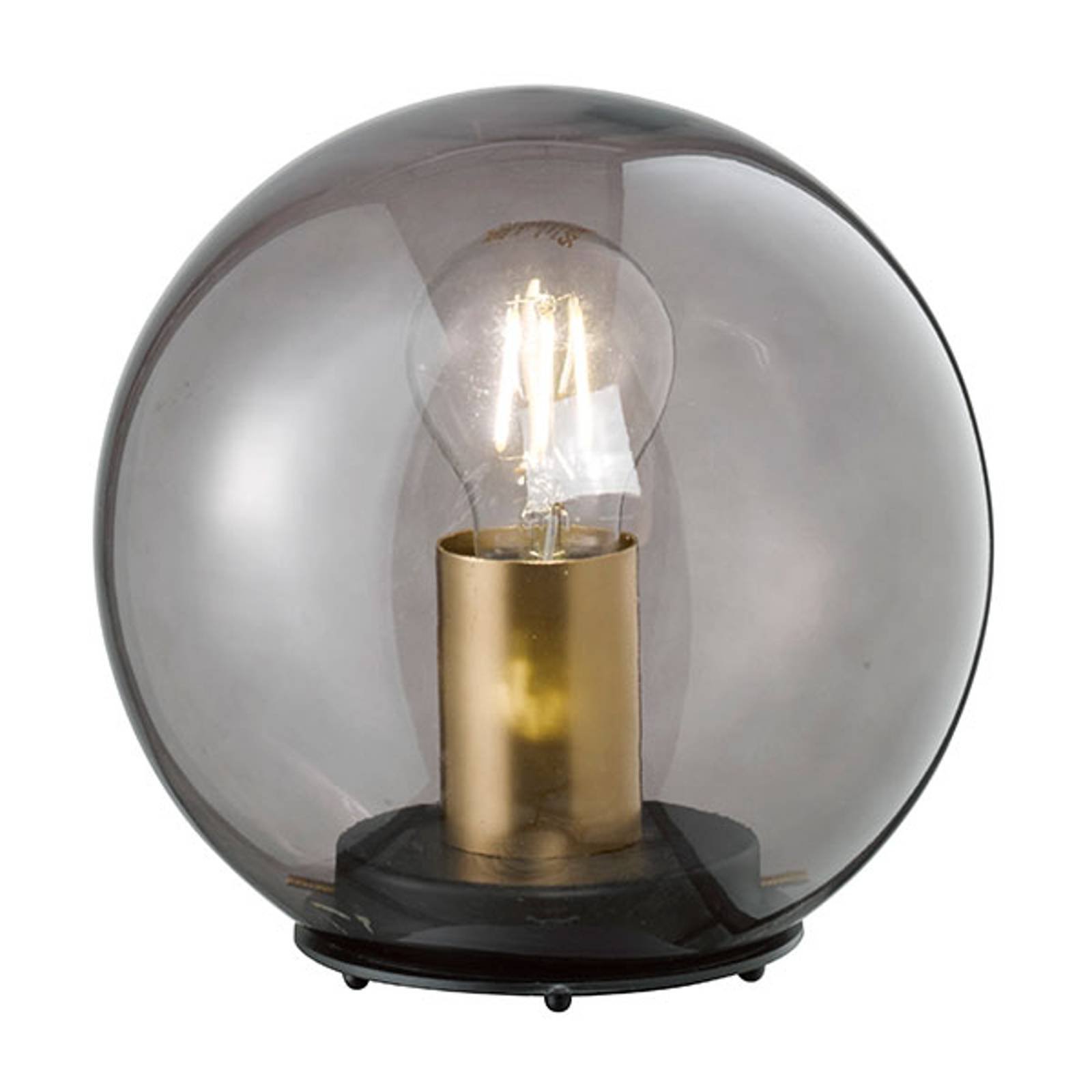 Bordlampe Dini med kuleskjerm av glass, 30 cm