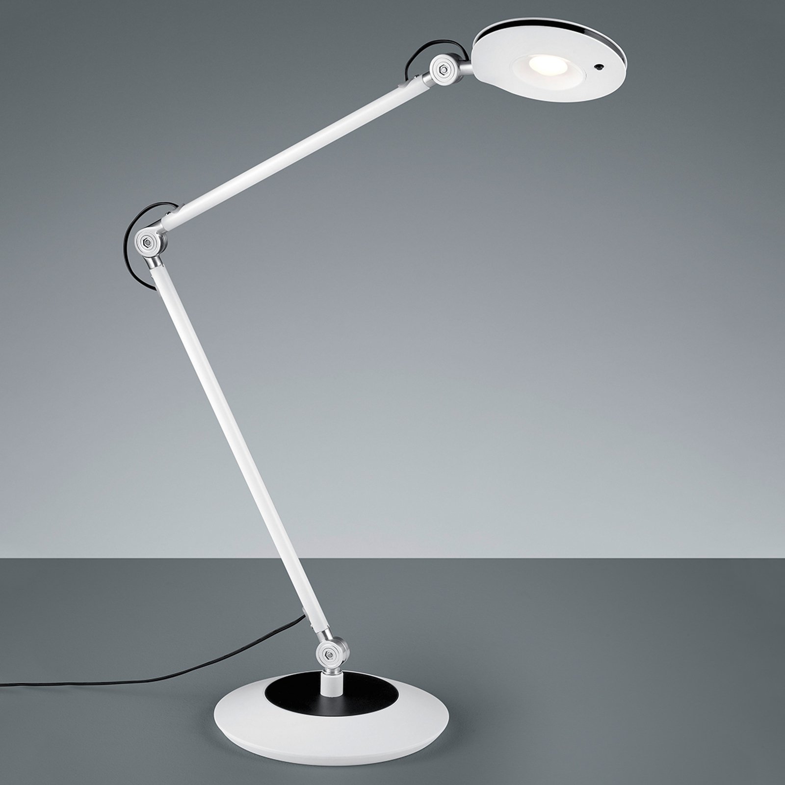 Tøyelig LED-bordlampe Roderic hvit