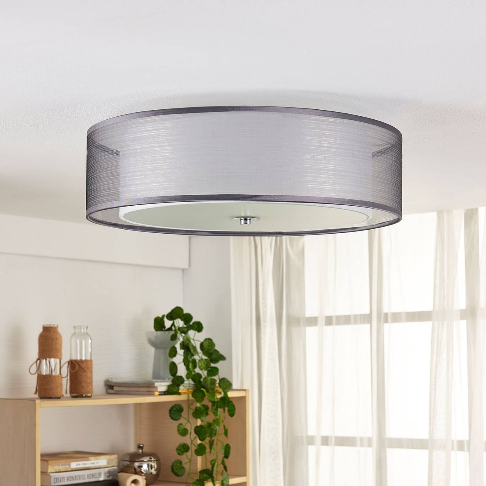 LED-taklampe Tobia, dimbar med bryter