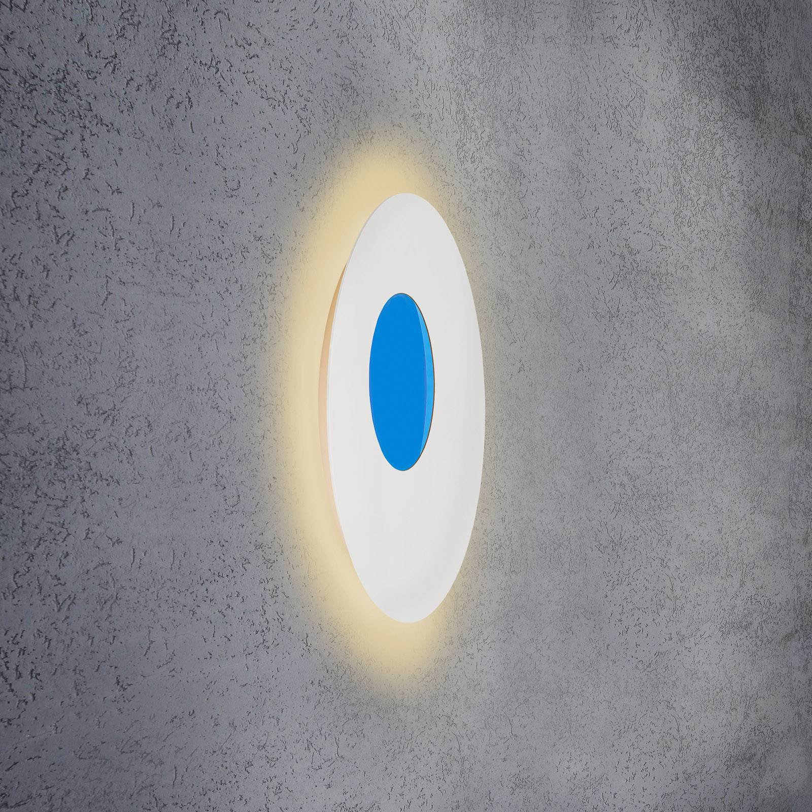 Escale Blade Open LED-vegglampe RGB+W, hvit, Ø59cm
