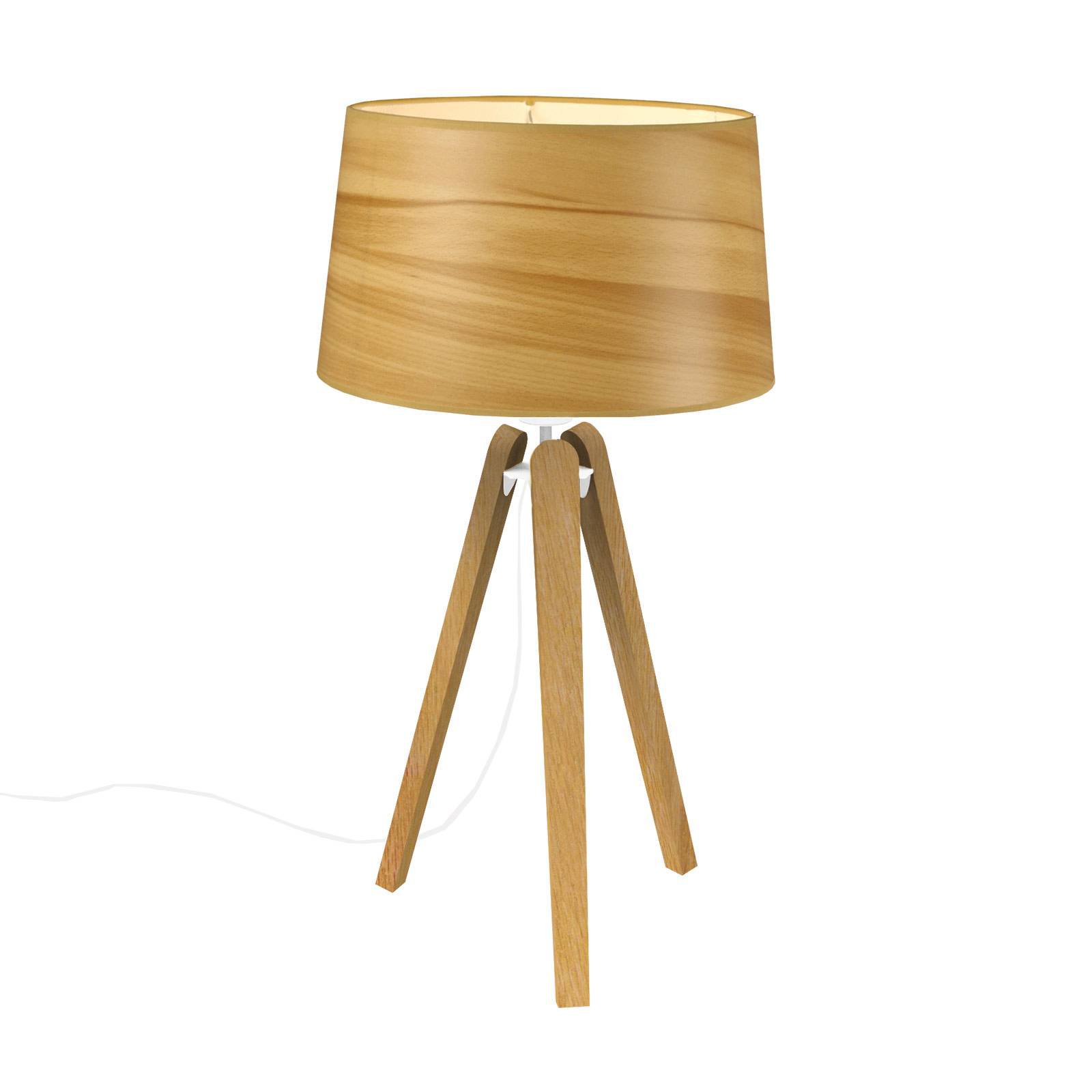 Essence LT bordlampe, lampeskjerm i treutseende