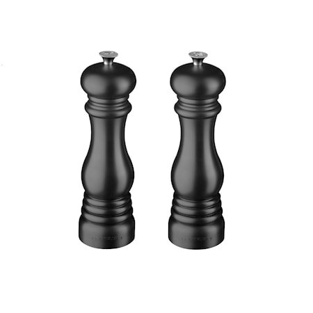 Salt og pepperplast 21 cm matt svart
