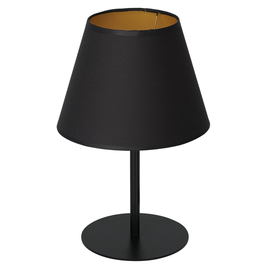 Bordlampe Soho, konisk høyde 33 cm svart/gull