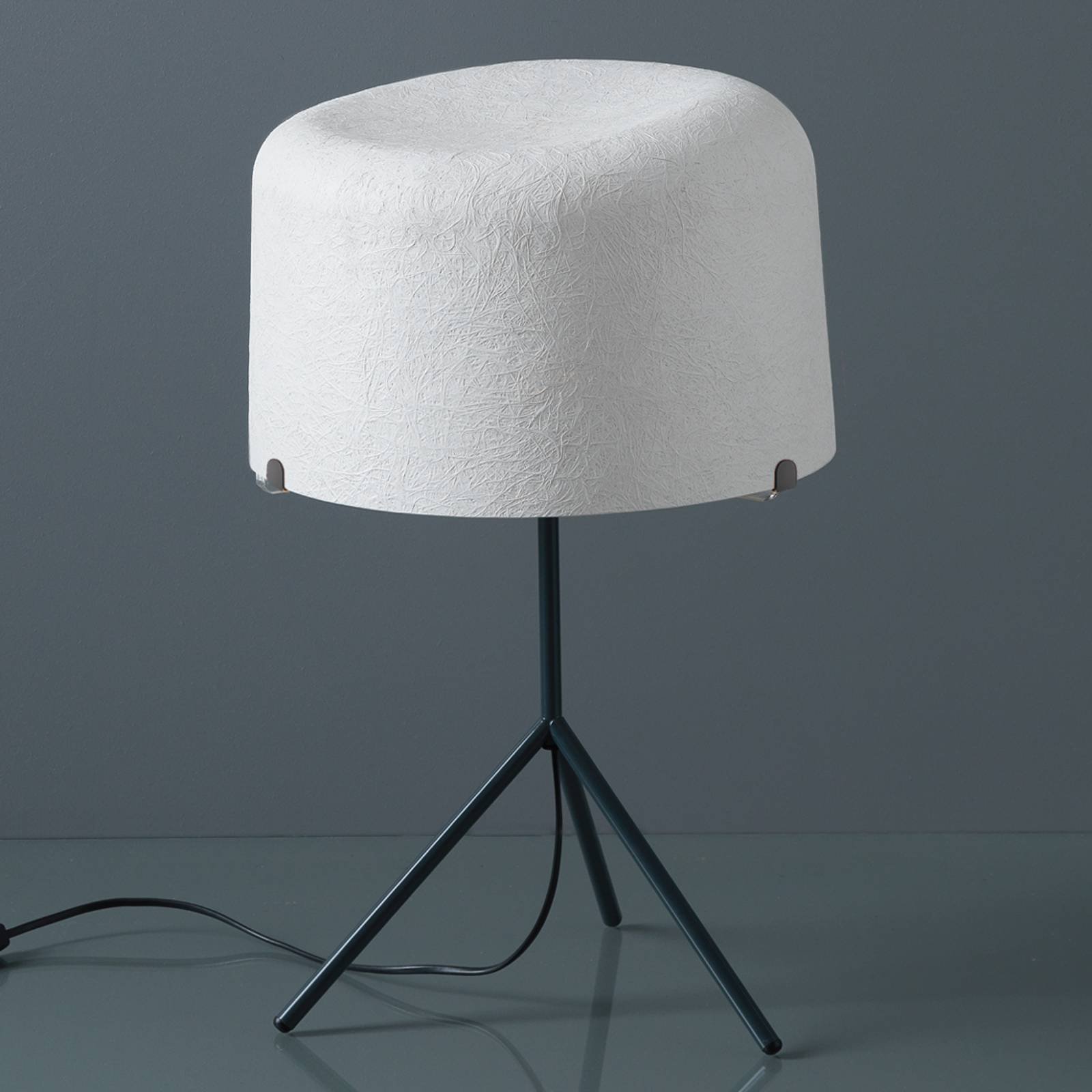 Bordlampe Ola av glassfiber, hvit, 53 cm høy