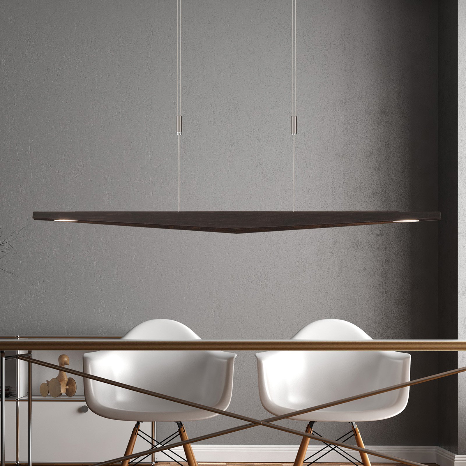 Lucande Dila LED-pendellampe, kolonialeik 148 cm