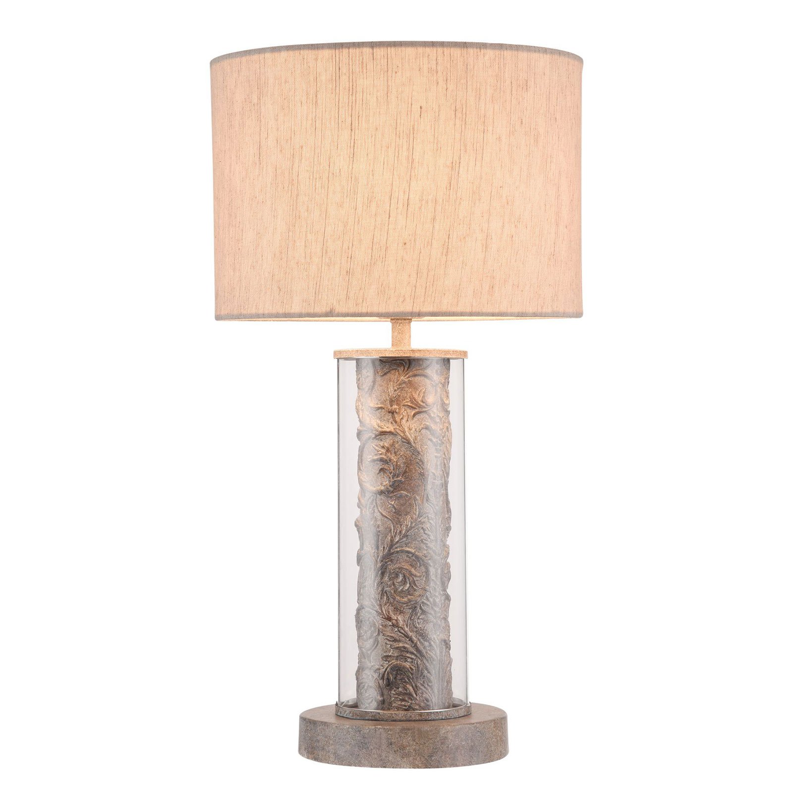 Maryland bordlampe med stoffskjerm av lin