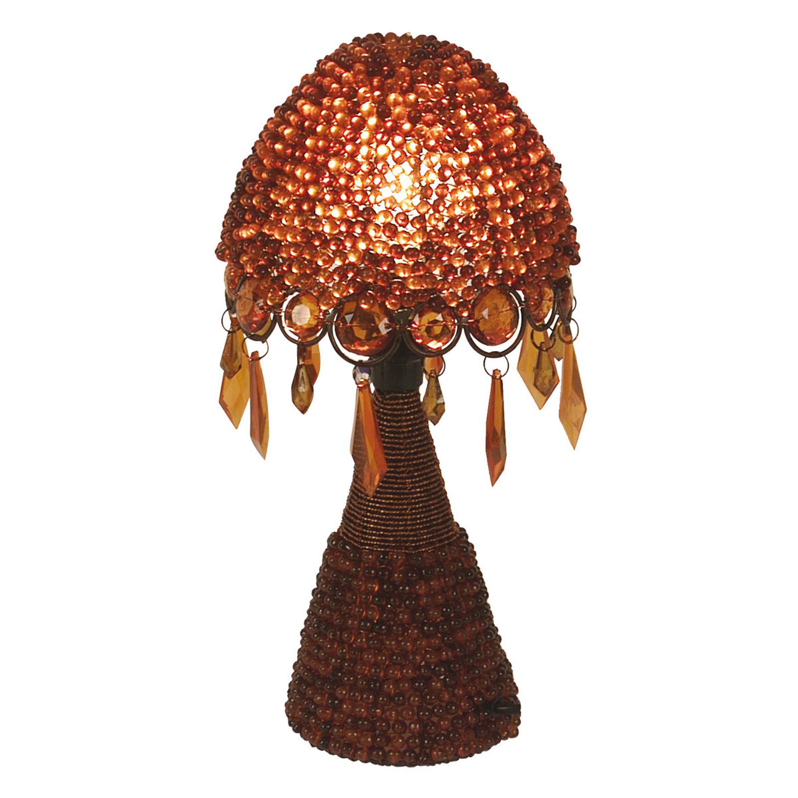 Bordlampe Perla, 30 cm rød