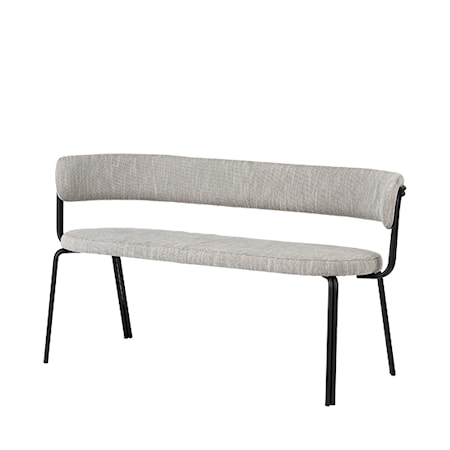 Oda Benk Jern/Tekstil Svart