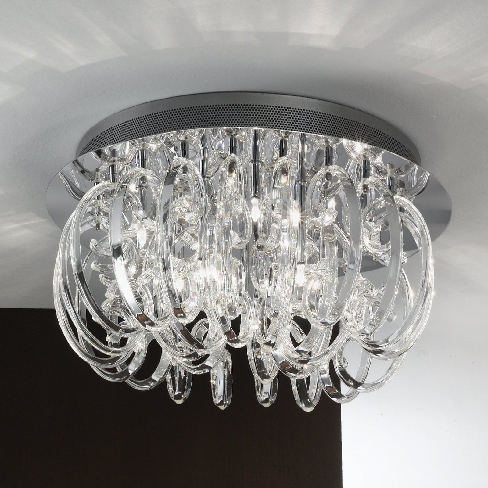 Kunstferdig glasstaklampe Farina