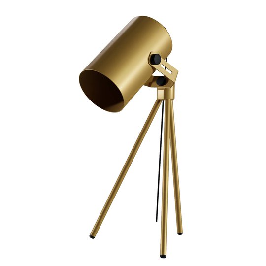 La Tuba 450 bordlampe tre bein spot, gull